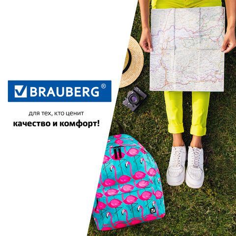 Рюкзак BRAUBERG СИТИ-ФОРМАТ универсальный, &quot;Flamingo&quot;, разноцветный, 41х32х14 см, 228854
