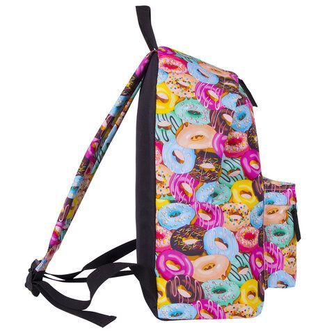 Рюкзак BRAUBERG СИТИ-ФОРМАТ универсальный, &quot;Donuts&quot;, разноцветный, 41х32х14 см, 228862