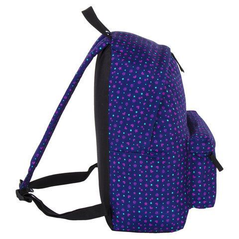 Рюкзак BRAUBERG СИТИ-ФОРМАТ универсальный, &quot;Stars&quot;, синий, 41х32х14 см, 228863