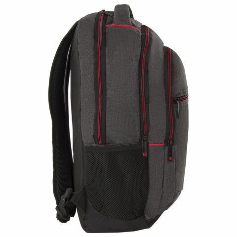 Рюкзак BRAUBERG URBAN универсальный, с отделением для ноутбука, &quot;BOSTON&quot;, темно-серый, 47х30х14 см, 228867