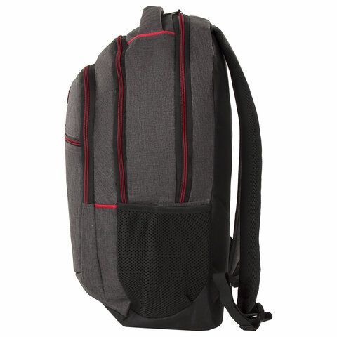 Рюкзак BRAUBERG URBAN универсальный, с отделением для ноутбука, &quot;BOSTON&quot;, темно-серый, 47х30х14 см, 228867