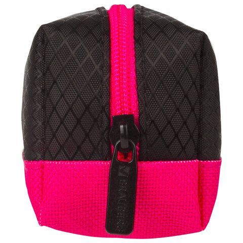 Пенал-косметичка BRAUBERG, мягкий, &quot;Black&amp;Bright&quot;, черно-розовый, 21х5х5 см, 229006