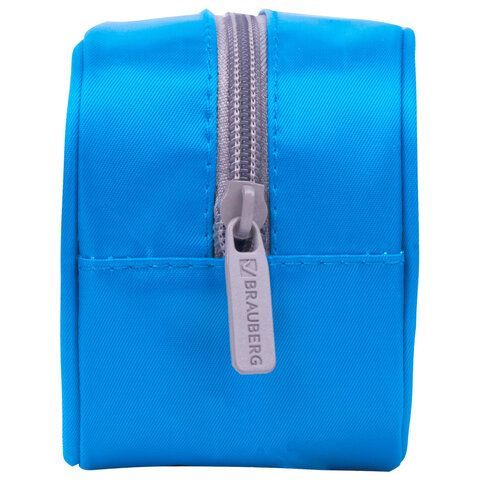 Пенал-косметичка BRAUBERG, мягкий, &quot;KING SIZE BLUE&quot;, 20х8х9 см, 229018