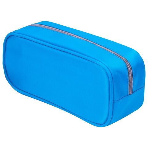 Пенал-косметичка BRAUBERG, мягкий, &quot;KING SIZE BLUE&quot;, 20х8х9 см, 229018