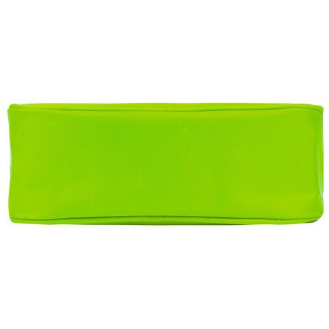 Пенал-косметичка BRAUBERG, мягкий, &quot;KING SIZE NEON GREEN&quot;, 20х8х9 см, 229020