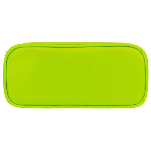 Пенал-косметичка BRAUBERG, мягкий, &quot;KING SIZE NEON GREEN&quot;, 20х8х9 см, 229020