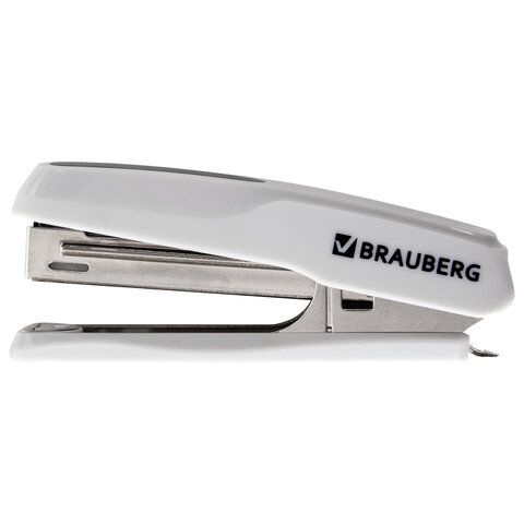 Степлер №10 BRAUBERG &quot;Extra&quot;, до 20 листов, антистеплер, серый, 229083