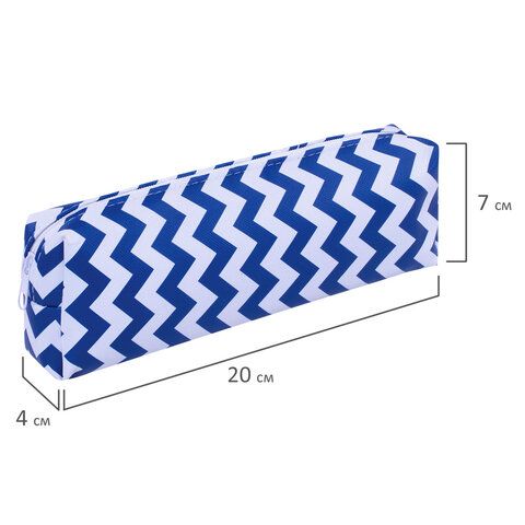 Пенал-косметичка ПИФАГОР, мягкий, &quot;WAVE&quot;, прямоугольный, 20х7х4 см, 229264