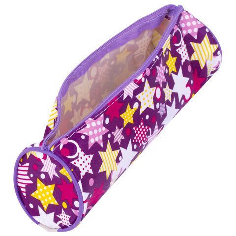 Пенал-тубус ПИФАГОР, мягкий, &quot;STARS&quot;, 20х7 см, 229267
