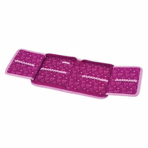 Пенал BRAUBERG, 1 отделение, 2 откидные планки, ткань, 20х14 см, &quot;Glam Girl&quot;, 229287