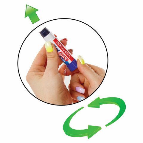 Клей-карандаш BRAUBERG 5 шт. SUPER, 8 г, обесцвечивающийся после высыхания, ЮЖНАЯ КОРЕЯ, 229544