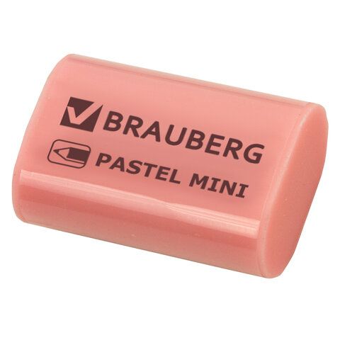 Ластик BRAUBERG &quot;Pastel Mini&quot;, 27х18х10 мм, ассорти пастельных цветов, экологичный ПВХ, 229581