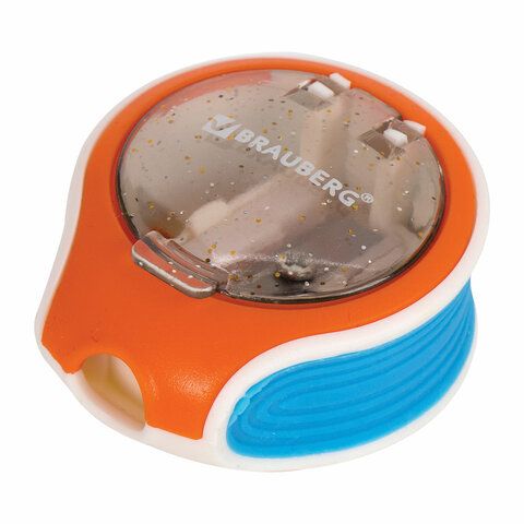 Точилка BRAUBERG 12 шт. &quot;Mix Soft&quot;, пластиковая, с контейнером, корпус ассорти, 229585