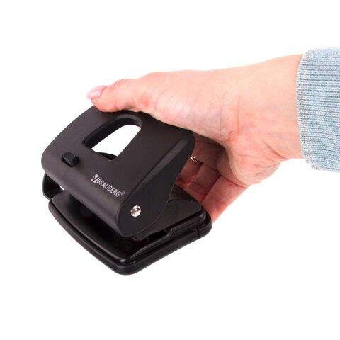 Дырокол BRAUBERG &quot;SX-20&quot;, до 20 листов, черный, 229694