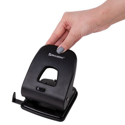 Дырокол BRAUBERG &quot;SX-40&quot;, до 40 листов, черный, 229695