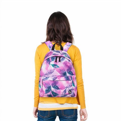 Рюкзак BRAUBERG СИТИ-ФОРМАТ универсальный, &quot;Flowers&quot;, разноцветный, 41х32х14 см, 229884