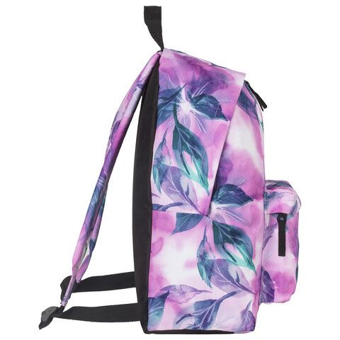 Рюкзак BRAUBERG СИТИ-ФОРМАТ универсальный, &quot;Flowers&quot;, разноцветный, 41х32х14 см, 229884