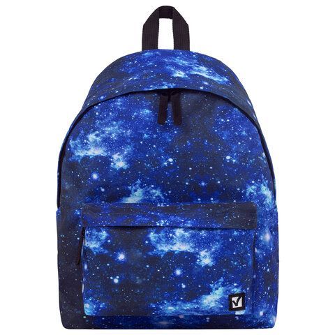 Рюкзак BRAUBERG СИТИ-ФОРМАТ универсальный, &quot;Space&quot;, синий, 41х32х14 см, 229885