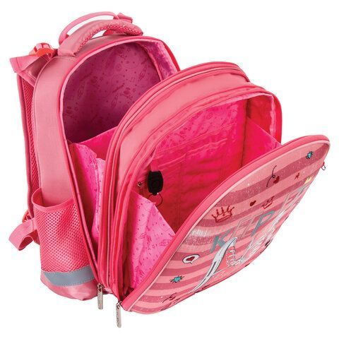 Ранец ЮНЛАНДИЯ EXTRA, с дополнительным объемом, &quot;Pink sneakers&quot;, 38x29x18 см, 229928