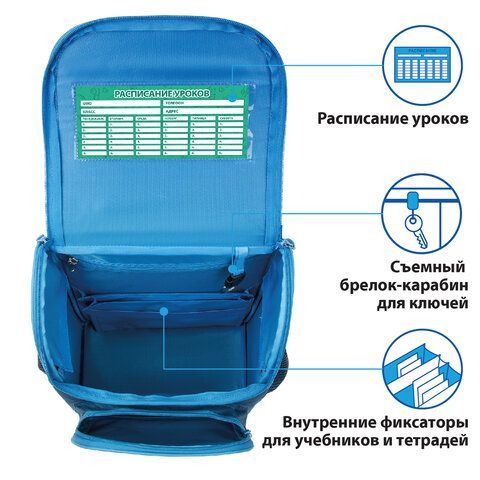 Ранец ПИФАГОР BASIC, с эргономичной спинкой, &quot;Quatro&quot;, 35х28х18 см, 229935