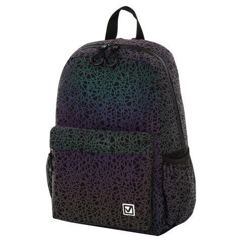 Рюкзак BRAUBERG BRIGHT, универсальный, СВЕТЯЩИЙСЯ РИСУНОК, &quot;Spiderweb&quot;, 42х31х15 см, 229941