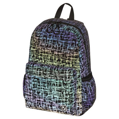 Рюкзак BRAUBERG BRIGHT универсальный, СВЕТЯЩИЙСЯ РИСУНОК, &quot;Net&quot;, 42х31х15 см, 229942