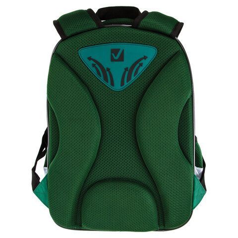 Ранец BRAUBERG QUADRO, 3 отделения, с брелком, &quot;Fire football&quot;, 37х28х18 см, 229956