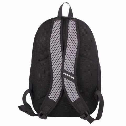 Рюкзак BRAUBERG FASHION CITY универсальный, 2 отделения, &quot;Skateboard&quot;, черный, 46х31х15 см, 229969