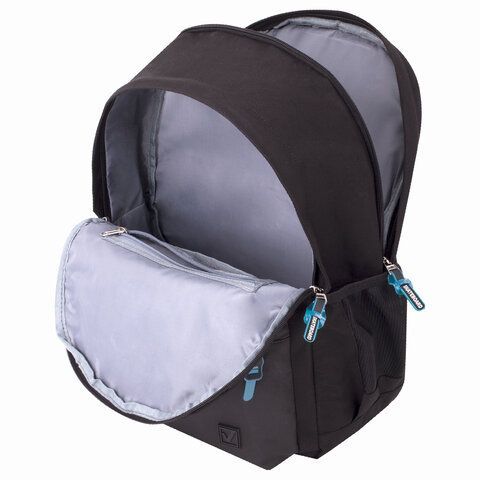 Рюкзак BRAUBERG FASHION CITY универсальный, 2 отделения, &quot;Skateboard&quot;, черный, 46х31х15 см, 229969