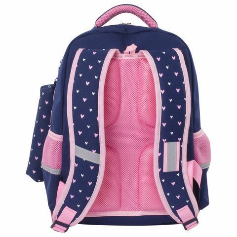 Рюкзак ЮНЛАНДИЯ COMPLETE с пеналом в комплекте, эрго-спинка, &quot;Pink bow&quot;, 42х29х14 см, 229972