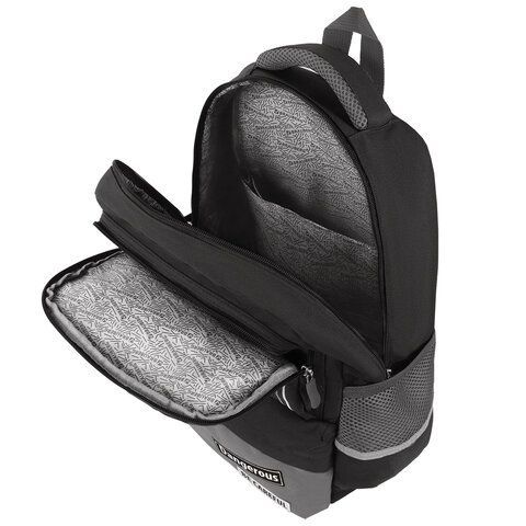 Рюкзак BRAUBERG STAR, 1 отделение, 5 карманов, &quot;Spider&quot;, черный, 40х29х13 см, 229978