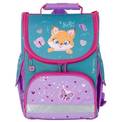 Ранец ЮНЛАНДИЯ by TIGER FAMILY, Эргономичный, &quot;Cute fox&quot;, 35х31х19 см, 229986