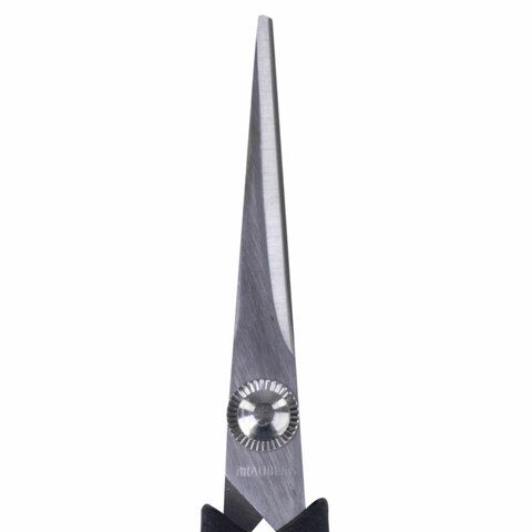 Ножницы BRAUBERG &quot;Soft Grip&quot;, 140 мм, черно-синие, резиновые вставки, 3-х сторонняя заточка, 230760