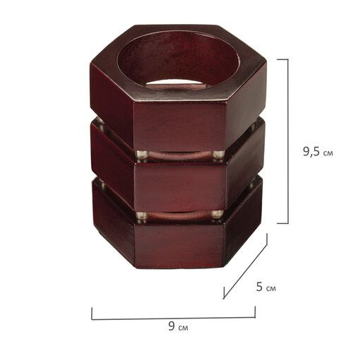 Набор настольный GALANT &quot;Wood&amp;Metal&quot;, 5 предметов, красное дерево и никелированный металл, 230873