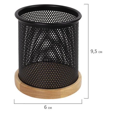 Набор настольный GALANT &quot;Wood&amp;Metal&quot;, 8 предметов, светлое дерево и черный металл, 230877