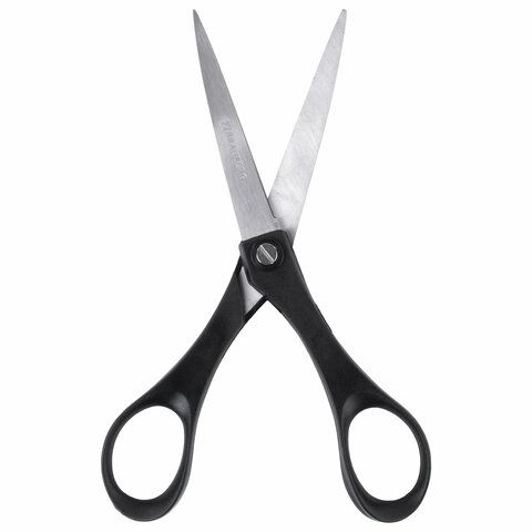 Ножницы BRAUBERG 2 шт. &quot;SRS-100&quot;, 180 мм, черные, 2-х сторонняя заточка, 230931