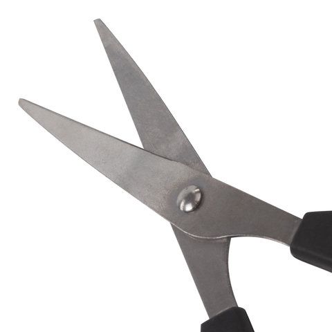 Ножницы STAFF 4 шт. Basic 140 мм, чёрные, ПВХ чехол с европодвесом, 235458