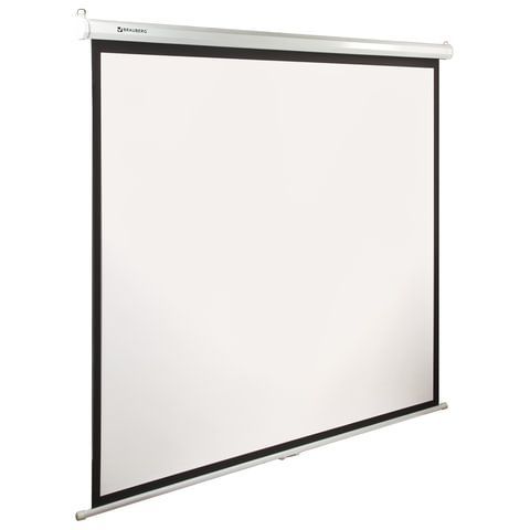 Экран проекционный настенный (150х150 см), матовый, 1:1, BRAUBERG &quot;WALL&quot;, 236725