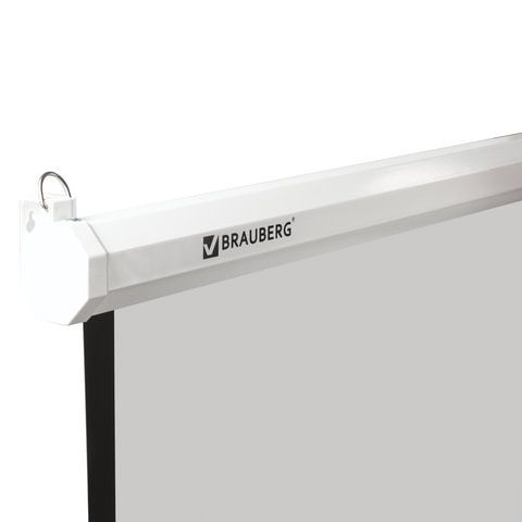 Экран проекционный настенный (180х180 см), матовый, 1:1, BRAUBERG &quot;WALL&quot;, 236726