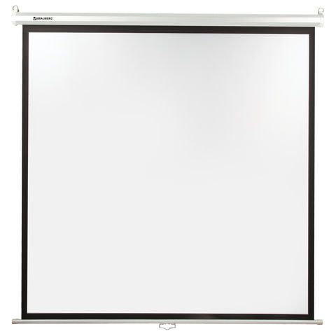 Экран проекционный настенный (200х200 см), матовый, 1:1, BRAUBERG &quot;WALL&quot;, 236727