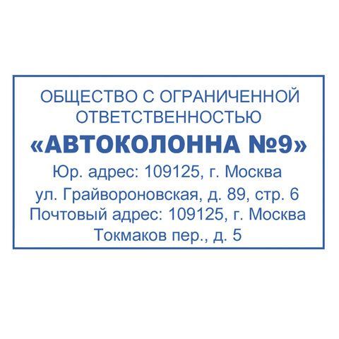 Оснастка для штампа, размер оттиска 60х33 мм, синий, TRODAT 4928, подушка в комплекте, 53122