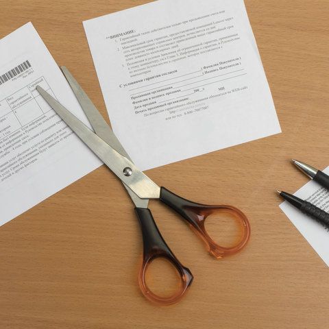 Ножницы STAFF &quot;Basic&quot; 200 мм, ручки под янтарь, ПВХ чехол с европодвесом, 236938