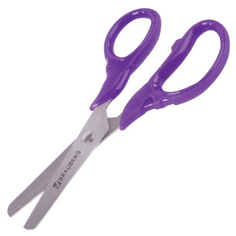 Ножницы BRAUBERG 2 шт. &quot;FRUITY&quot;, 130 мм, ассорти, эргономичные ручки, закругленные лезвия, 236980