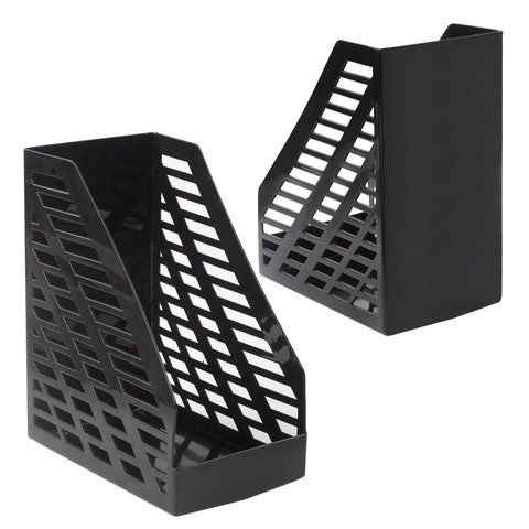 Лоток вертикальный для бумаг BRAUBERG &quot;MAXI-plus&quot; (250х160х300 мм), сетчатый, черный, 237005