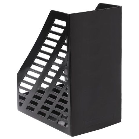 Лоток вертикальный для бумаг BRAUBERG &quot;MAXI-plus&quot; (250х160х300 мм), сетчатый, черный, 237005