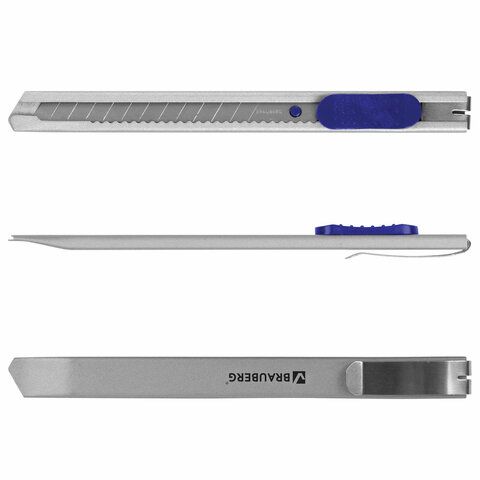 Нож канцелярский 9 мм BRAUBERG 2 шт. &quot;Extra 60&quot; металлический, подвес, 237085