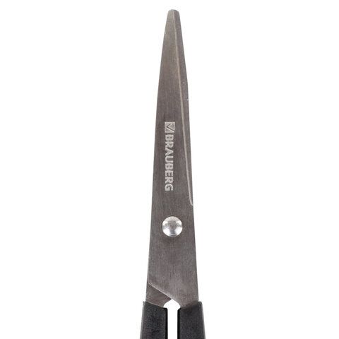 Ножницы BRAUBERG &quot;Standard&quot; 160 мм, черные, классической формы, 2-х сторонняя заточка, 237095