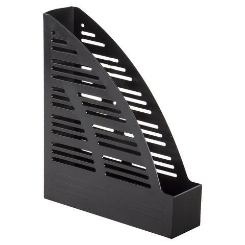 Лоток вертикальный для бумаг BRAUBERG &quot;Standard&quot;, 245х70х295 мм, черный, 237220