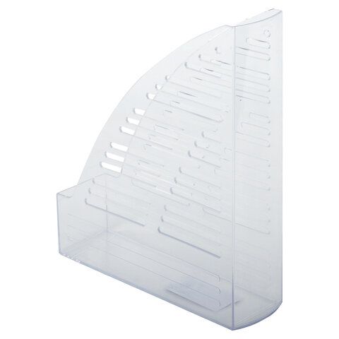 Лоток вертикальный для бумаг BRAUBERG &quot;Standard&quot;, 245х70х295 мм, прозрачный, 237223