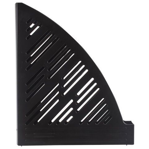 Лоток вертикальный для бумаг BRAUBERG &quot;Standard+&quot;, 250х90х300 мм, черный, 237224